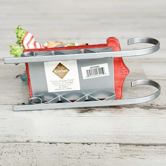 My Little Kitchen Fairies Christmas HOLIDAY SHOPPER FAIRIE 4010983 Sled Figurine - Picture 9 of 15